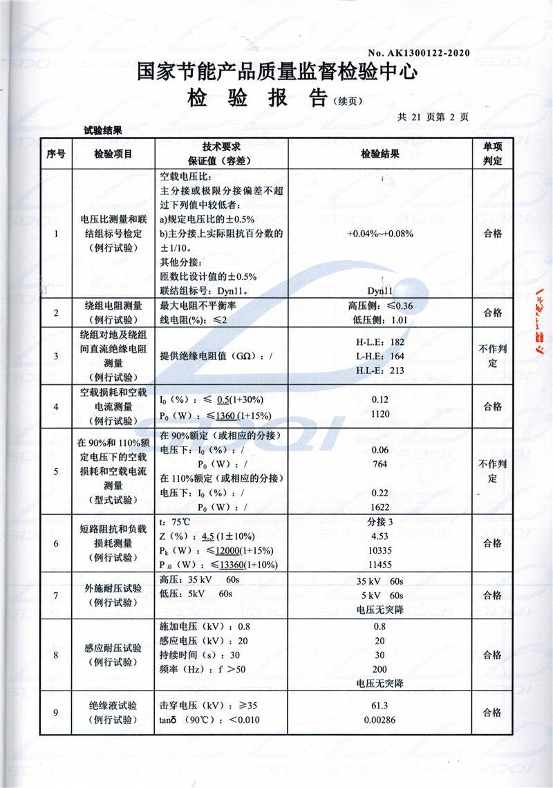 高低压试验报告-S11-1250桐梓桐梓桐梓油浸式变压器-2.jpg